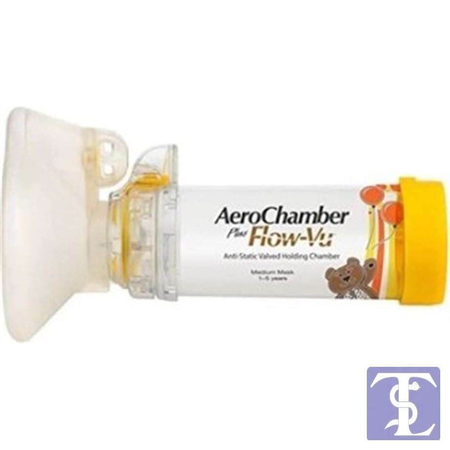 AeroChamber Sarı Maskeli Flow-Vu 1-5 Yaş  Çocuk İnhalatörü
