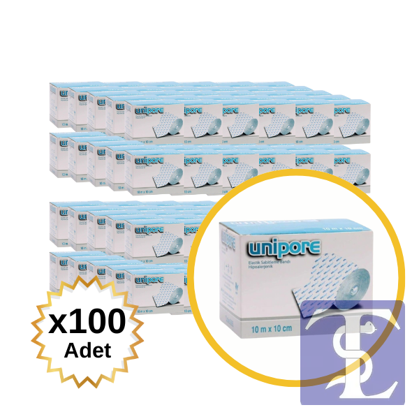 Unipore Elastik Hipoalerjenik Flaster Sabitleme Bandı 10mX10cm 100 Adet