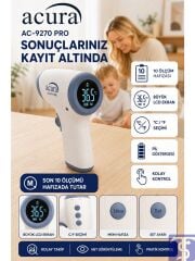 Acura AC-9270 PRO Titreşimli Profesyonel Temassız Alından Ateş Ölçer