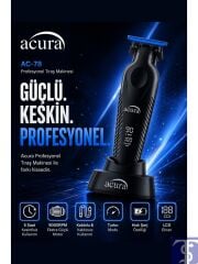 Acura Ac-78 Titanyum Seramik Bıçaklı Profesyonel Sakal Ense Tıraş Makinesi