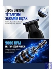 Acura Ac-78 Titanyum Seramik Bıçaklı Profesyonel Sakal Ense Tıraş Makinesi