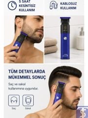 Ac-77 Titanyum Seramik Bıçaklı Profesyonel Sakal Ense Tıraş Makinesi