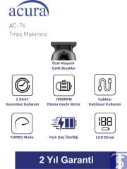 AC-76 Profesyonel Sakal Ense Tıraş Makinesi