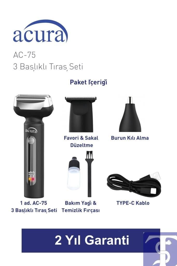 AC-75 3in1 Tıraş Seti