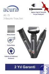 AC-75 3in1 Tıraş Seti