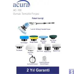 AC-100 SpinScrubber 9 Başlıklı Şarjlı Temizlik Fırçası