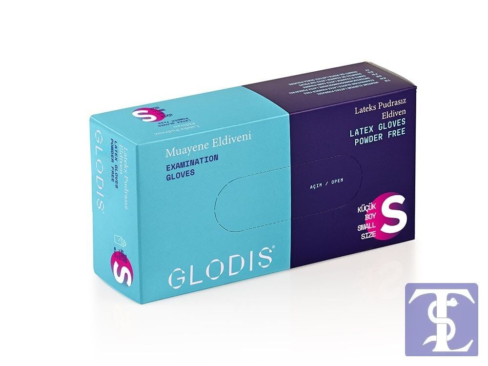 Glodis Nonsteril Lateks Pudrasız Muayene Eldiveni S