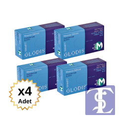 Glodis Nitril Pudrasız Mavi Muayene Eldiveni M (4 Adet)