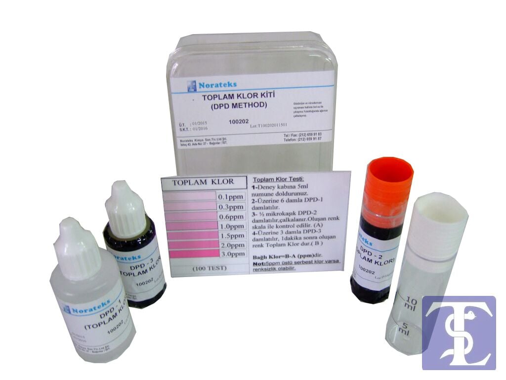 TOPLAM KLOR (DPD Metod) Analiz Kiti ( 0,1 - 0,3 - 0,6 - 1,0 - 1,5 - 2,0 - 3,0 )