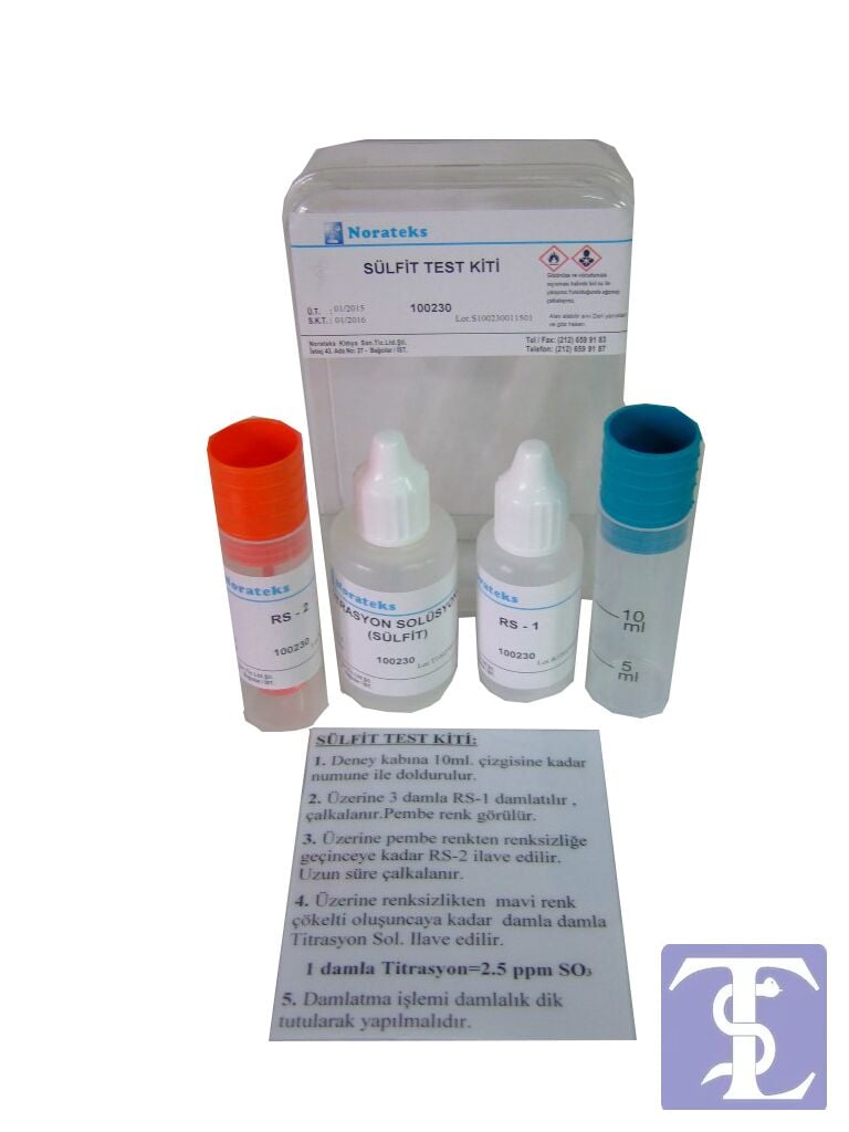 SÜLFİT Analiz Kiti ( l damla=2,5ppm )