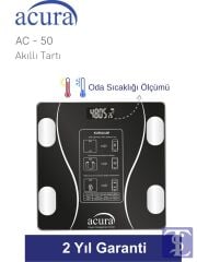 Acura AC-50 Baskül (Yağ & Su & Kas ve Kilo Ölçer) Akıllı Tartı