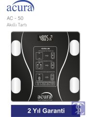 Acura AC-50 Baskül (Yağ & Su & Kas ve Kilo Ölçer) Akıllı Tartı