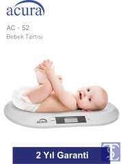 Acura Ac-52 CE Sertifikalı 20KG Kapasiteli Dijital Bebek Tartısı