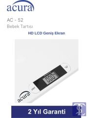 Acura Ac-52 CE Sertifikalı 20KG Kapasiteli Dijital Bebek Tartısı