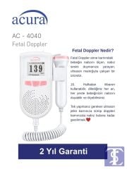 Acura AC-4040 Fetal Doppler Hamileler İçin Nabız Duyma Cihazı