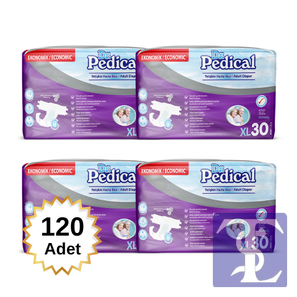 Dr.Pedical Bel Bantlı Yetişkin Hasta Bezi XL 120'li (4x30'lu)
