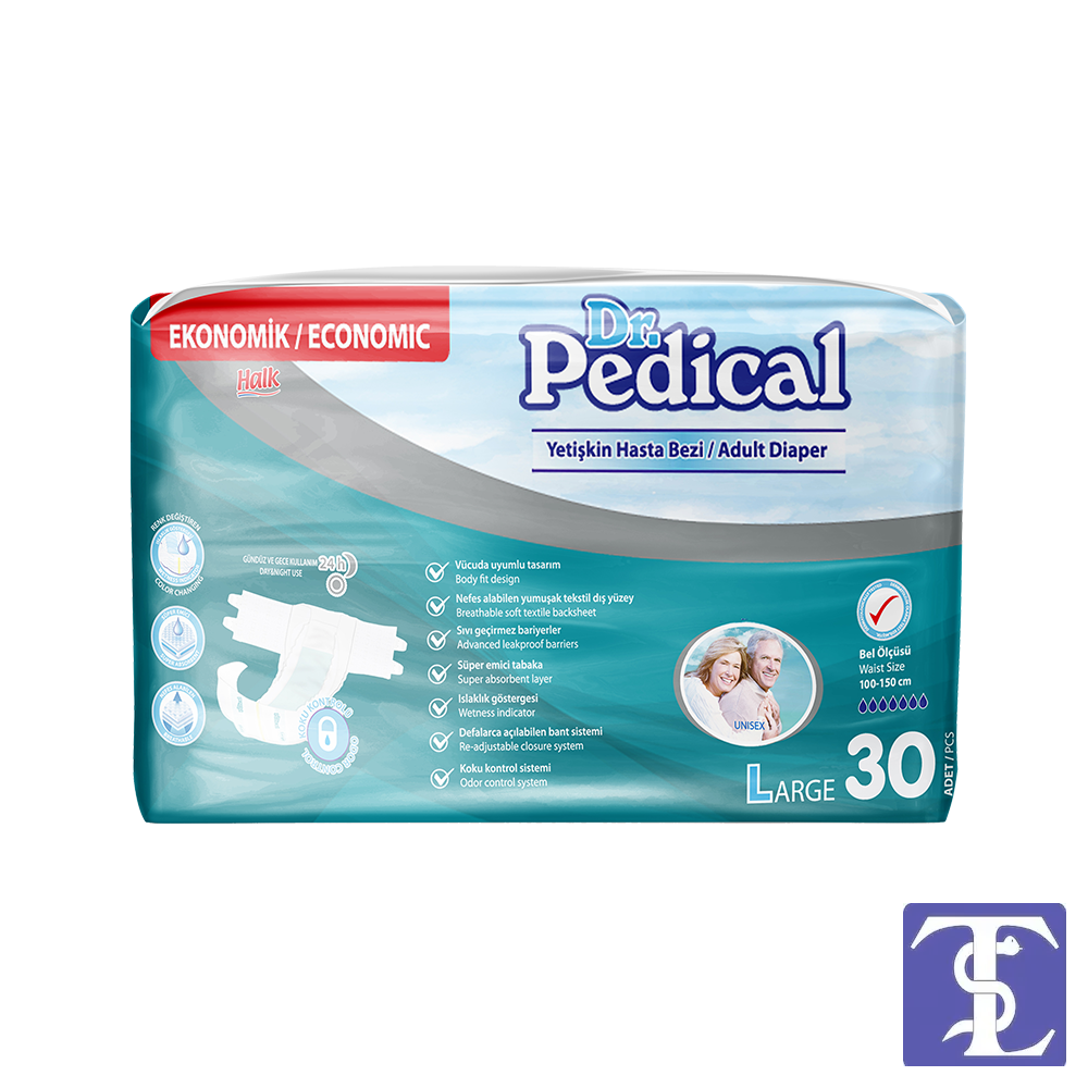 Dr.Pedical Bel Bantlı Yetişkin Hasta Bezi L 30'lu