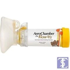 AeroChamber Sarı Maskeli Flow-Vu 1-5 Yaş  Çocuk İnhalatörü