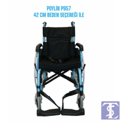 POYLİN P957 42 CM ALUMİNYUM TEKERLEKLİ SANDALYE
