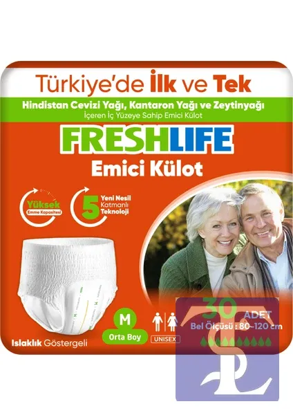 Freshlife Medium Emici Külot 30’Lu
