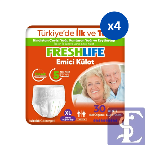 Freshlife XL Emici Külot 30’Lu 4 Paket (120 Adet)