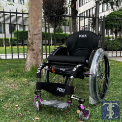 POYLİN P153 AKTİF TEKERLEKLİ SANDALYE (TİTANYUM)