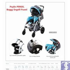 Poylin P990 XL Buggy CP Çift Yönlü Engelli Puseti