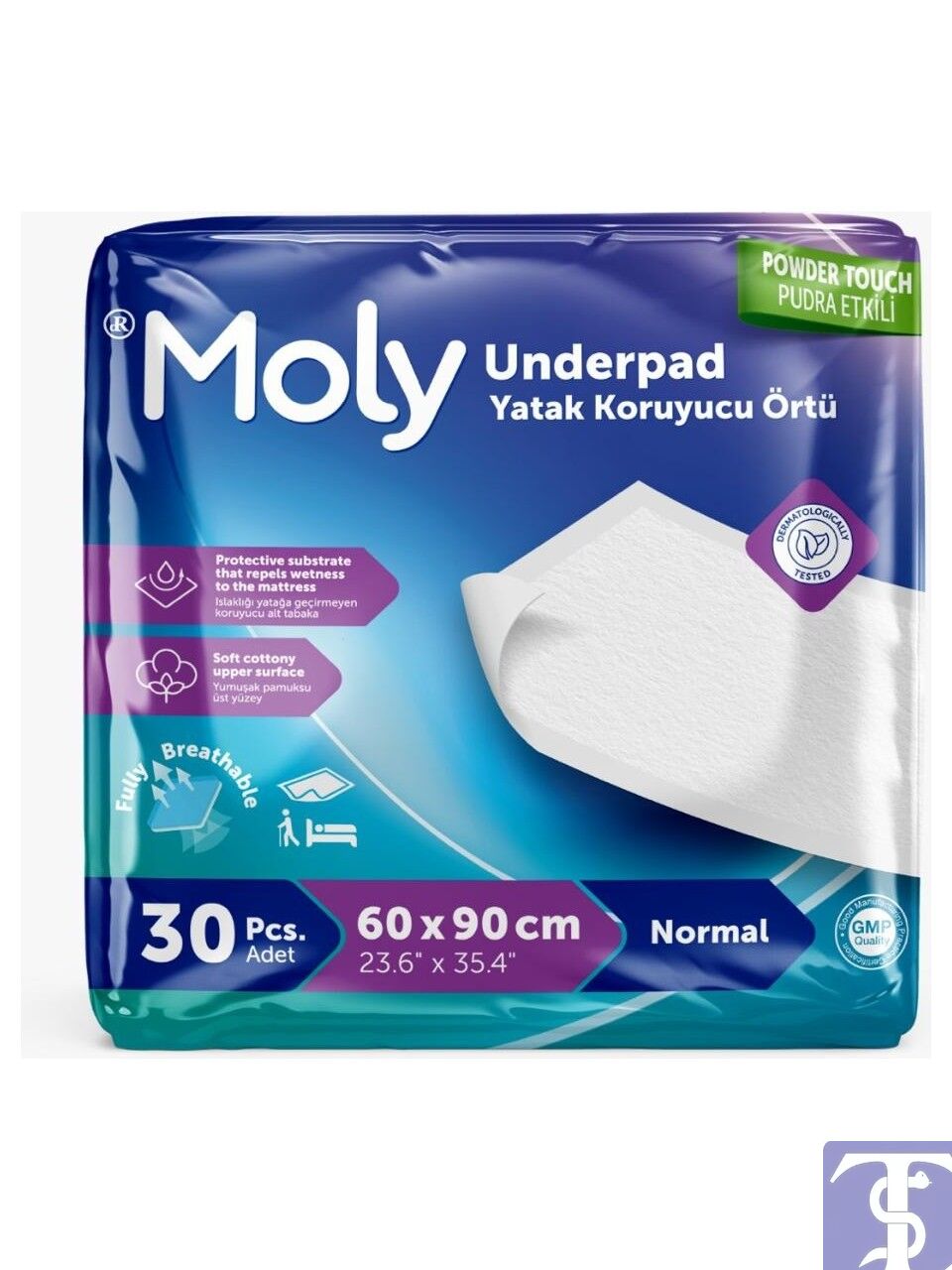 MOLY YATAK KORUYUCU ÖRTÜ 60X90 CM - EMİCİ 30'LU PAKET