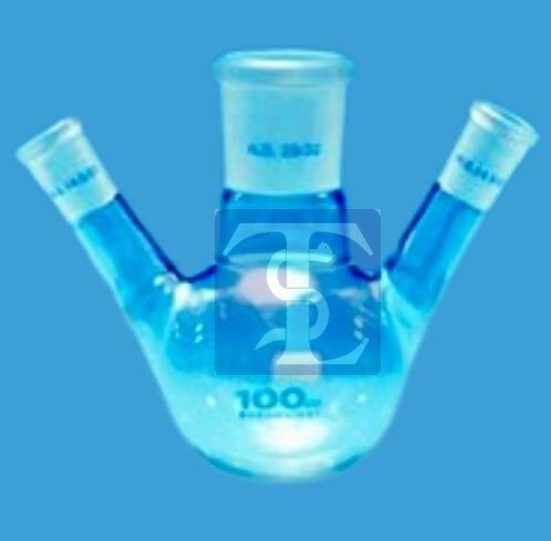 S&H Balon dibi yuvarlak üç boyunlu şilifli 500 ml
