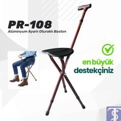 GOLFİ PR-108 Alüminyum Ayarlı Oturaklı Baston