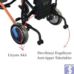 Poylin P204 Ultra Hafif Uzaktan Kumandalı Akülü Tekerlekli Sandalye