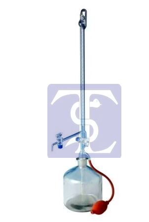 S&H Otomatik büret tek cam musluklu 10 ml