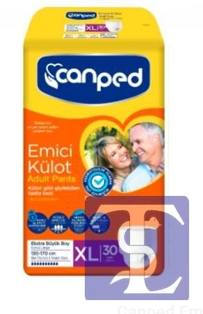 Canped Emici Külot Büyük Boy XL Beden 30'lu Yetişkin Hasta Bezi