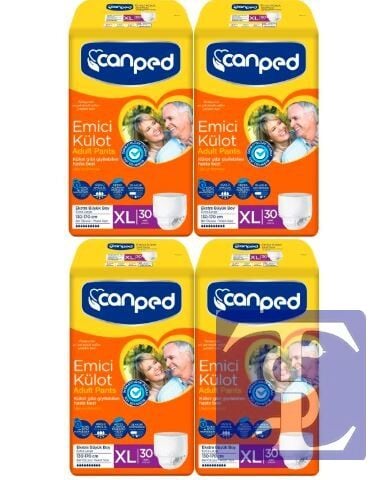 Canped Emici Külot Hasta Bezi  XL - En Büyük Boy (4x30 Adet)