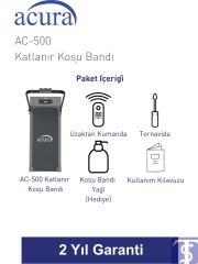 Acura AC-500 Hoparlörlü Uzaktan Kumandalı Katlanır Koşu Bandı