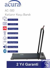 Acura AC-500 Hoparlörlü Uzaktan Kumandalı Katlanır Koşu Bandı