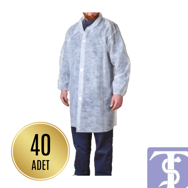 Ziyaretçi Önlüğü Tek Kullanımlık – 40 Adet Standart Beden Koruyucu Önlük