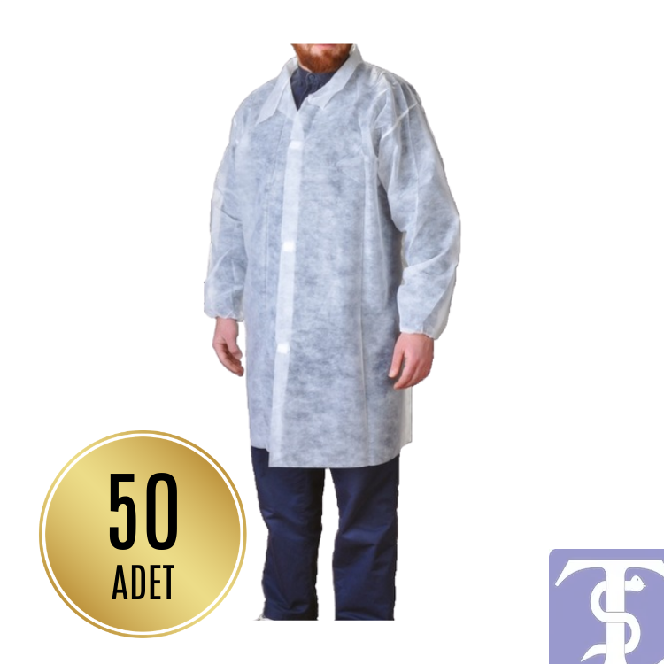 Tek Kullanımlık Ziyaretçi Önlüğü - 50 Adet Pratik Paket