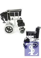 Turmed TM-H-8035 Katlanabilir Siyah Refakatçı Tekerlekli Sandalye