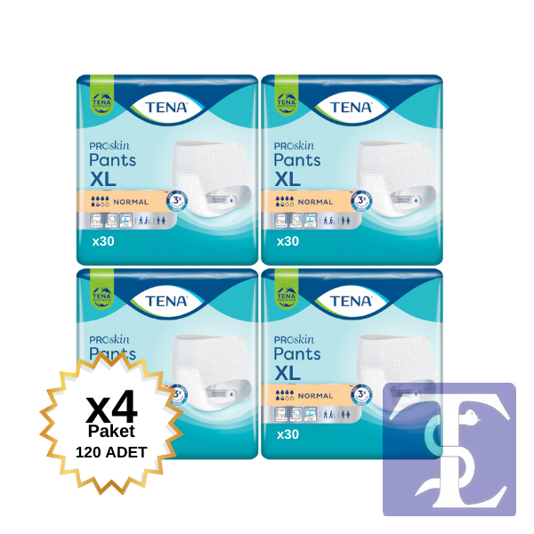 TENA ProSkin Pants Normal 5.5 Damla Emici Külot XL 120 Adet(4 Paket)