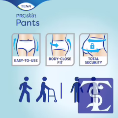 TENA ProSkin Pants Normal 5.5 Damla Emici Külot XL 120 Adet(4 Paket)