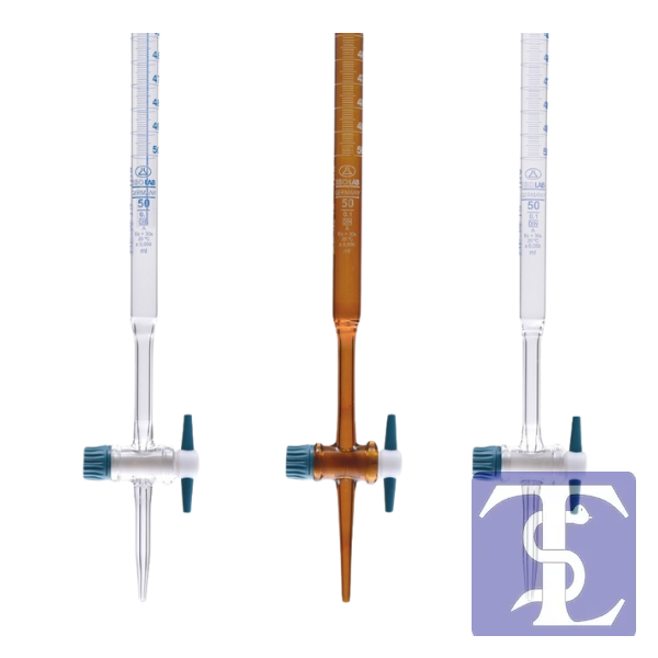 Büret - Otomatik - Amber - Ptfe Ara Musluklu - As Kalite - Grup Sertifikalı - Beyaz Skala - 10 Ml 1 adet / paket