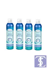 Tena Vücut Temizleme Köpüğü Susuz Temizleme Onarım Koruma 4 x 400 ML