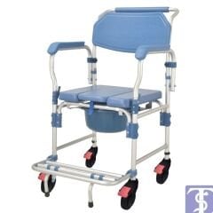 Poylin P610 Alüminyum Fren Özellikli Ergonomik Banyo Tuvalet Sandalyesi