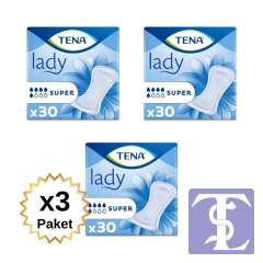 Tena Lady Super Kadın Mesane Pedi 7 Damla 90 Adet