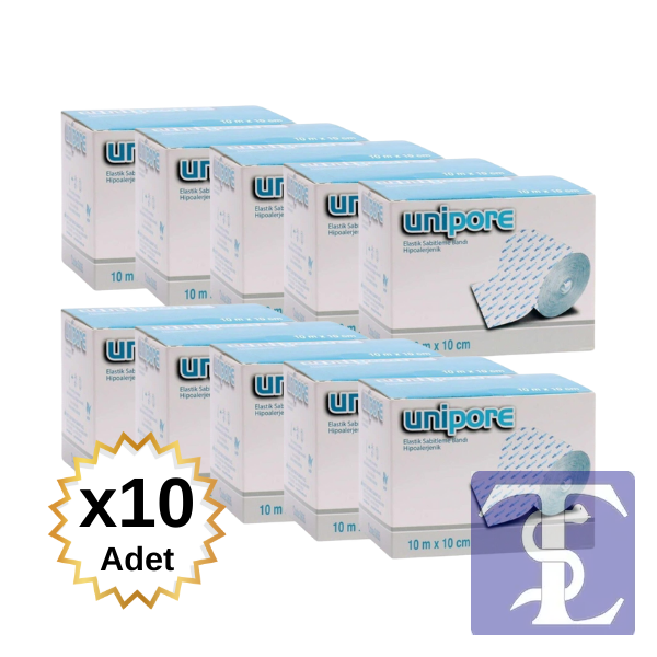 Unipore Elastik Hipoalerjenik Flaster Sabitleme Bandı 10mX10cm 10 Adet