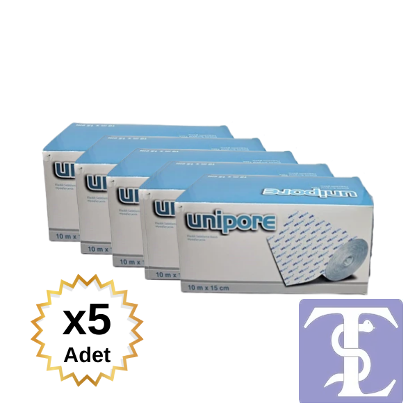 Unipore Elastik Hipoalerjenik Flaster Sabitleme Bandı 10mX15cm 5 Adet