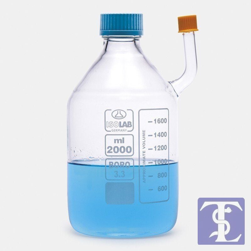 Şişe - Yan Kollu - Amber - Borosilikat Cam - 2000 Ml 1 adet / paket