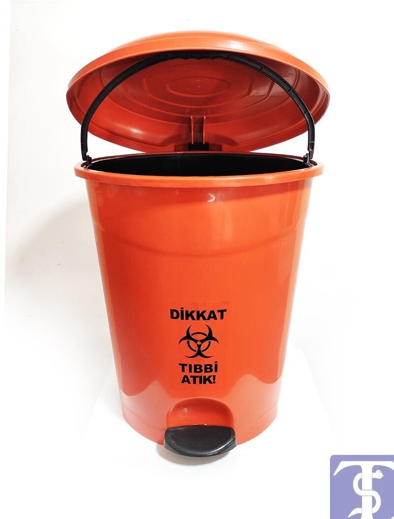Tıbbi Atık Çöp Kovası Pedallı 50 Lt