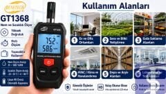 Benetech GT1368 Taşınabilir Sıcaklık ve Nem Ölçer